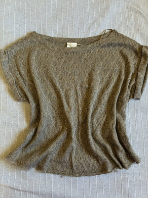 Zara Metallic Gold Knit Top oversized boho chic, size M, like new