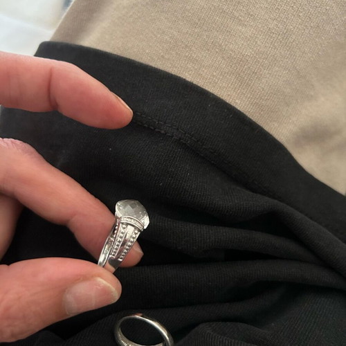 Silver large rings 925 new, set of two
