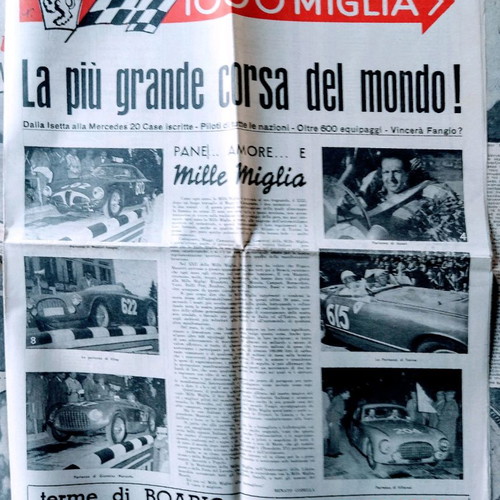 F1 Giornale 1000 Miglia used, 1955 Italy motor racing marathon