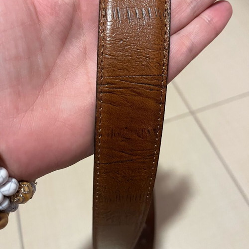 Men's belt brown new, original leather size 110/35
