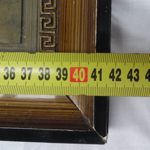 Prewar wooden and plaster frame with old photograph