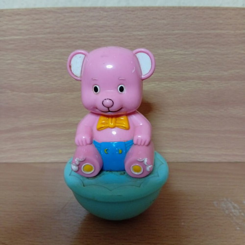 Vintage Roly-Poly Bear Toy like new with Rattle Mechanism