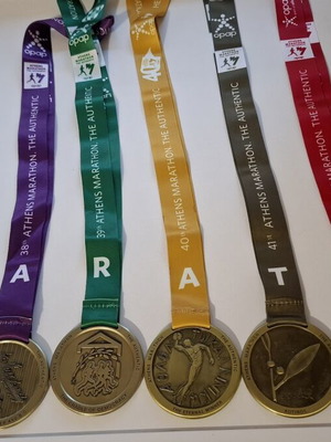 Athens Marathon 42km medals, set of 6