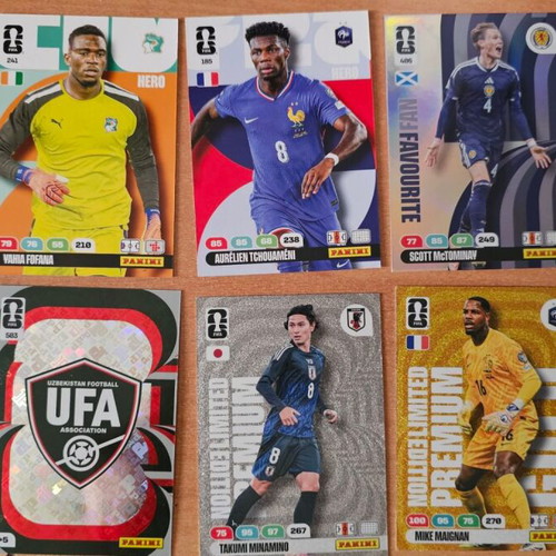 Panini World Cup 2026 album with 10 Adrenalyn cards and 11 stickers