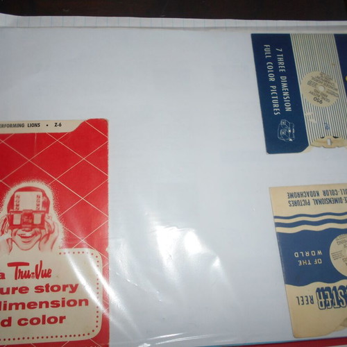 View-Master children's films 1957 used, foreign language catalog and empty box