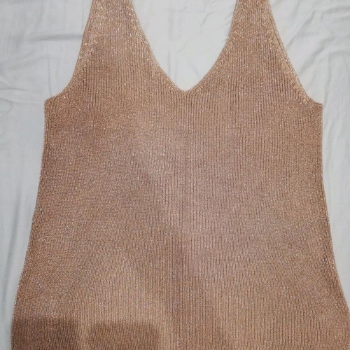 Oysho tank top shirt gold like new