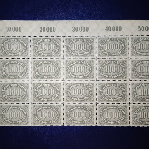 Germany Weimar stamps mint in sheet