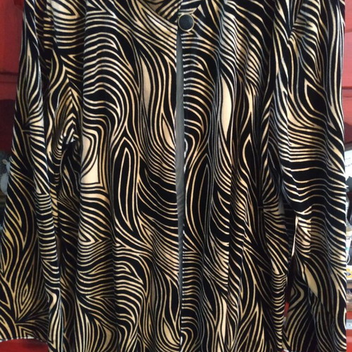 Mantle new in thin velvet animal print, size XL