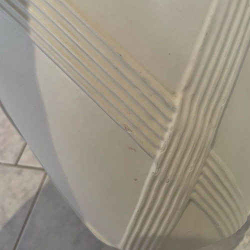 Vintage large vase used with damages, broken white