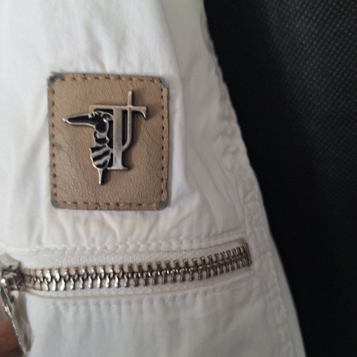 Trussardi Jeans men's windbreaker jacket, white, size S/M
