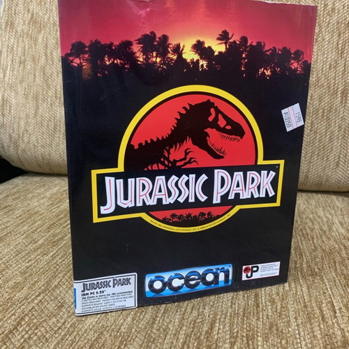 Jurassic Park PC IBM game used, collectible big box edition