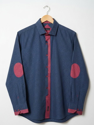 Canadian Country CND men's shirt like new, blue and red, size L
