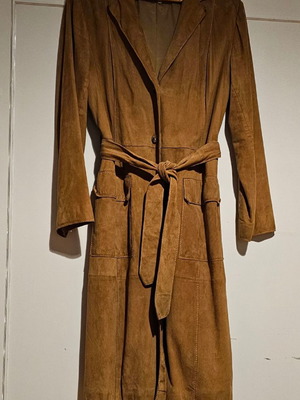 Καμπαρντίνα γυναικεία δερμάτινη σουεντ μεταχειρισμένη, μπεζ καμηλό, Zara XL