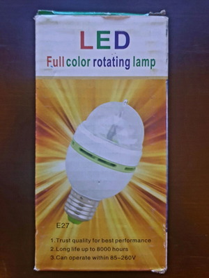 Rotating LED Disco Lamp E27 RGB (3W) - Light Effect for Party