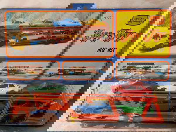 Joy Toy Νο 161 φορτηγό με αυτοκινητάκια στο κουτί του