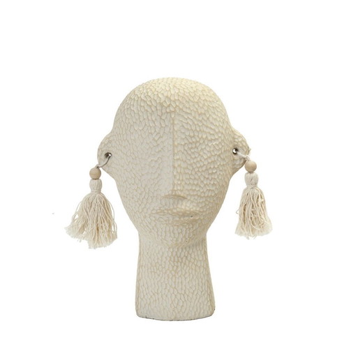 Figure with earrings white, concrete, new 15x10.5x24cm