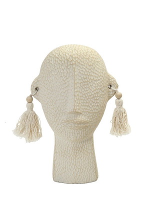 Figure with earrings white, concrete, new 15x10.5x24cm