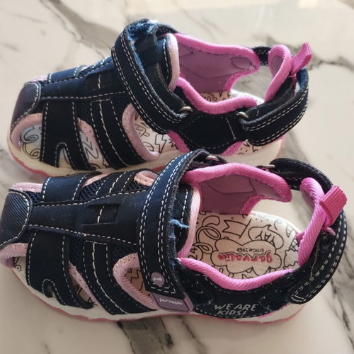 Garvalin children's sandals like new, size 24, blue and pink