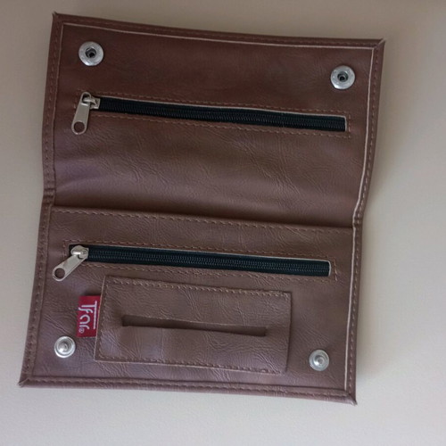 Tobacco pouch like new, brown leatherette