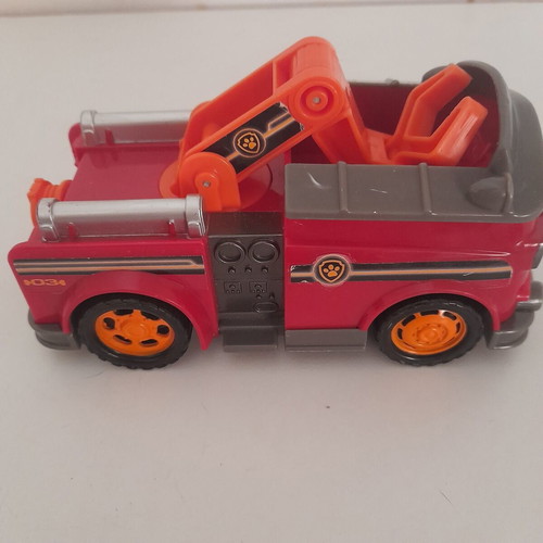 Children's toys used, yellow Transformer car, airplane, fire truck