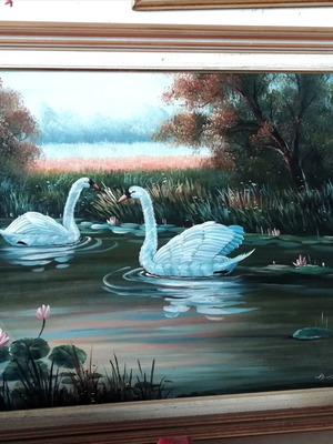 Oil painting new with frame 50x50
