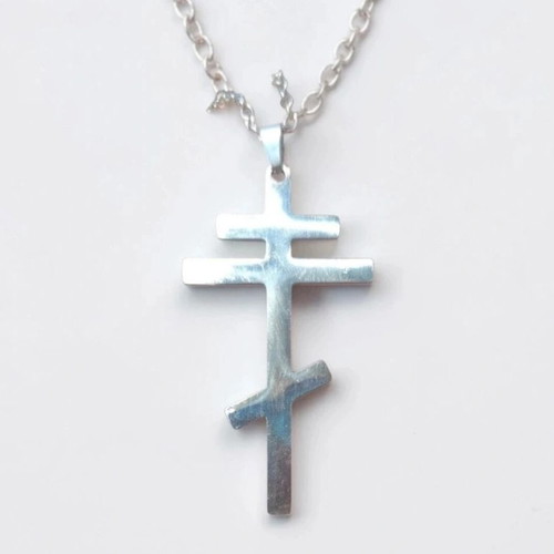 Cross large silver color new