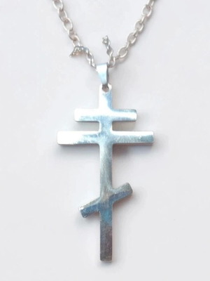 Cross large silver color new