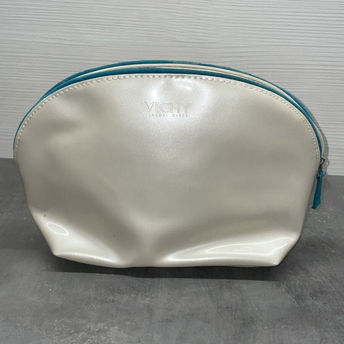 Vichy oval toiletry bag, pearly with mermaid effect