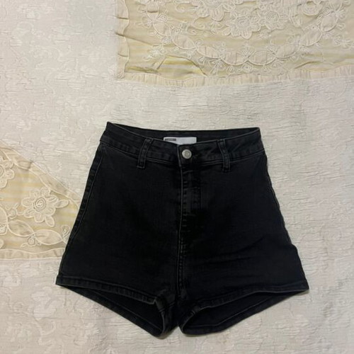 Bershka black high-waisted shorts
