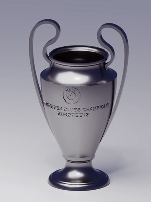 3D Printed Champions League Trophy 15cm new, decorative UEFA cup