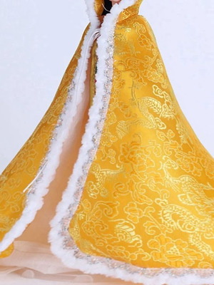 Royal Cape Gold doll cape new for 29cm dolls like Barbie