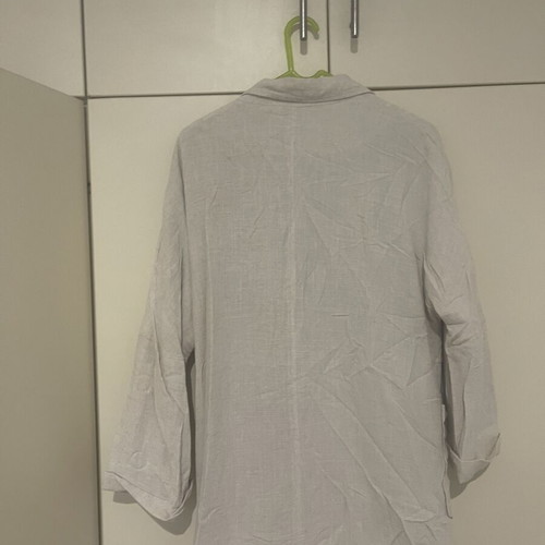 Stradivarius linen jacket women's used, beige, size M