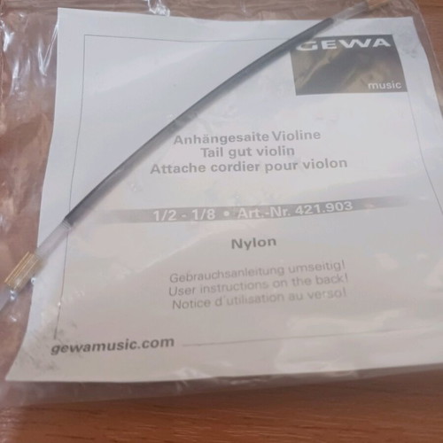 Tail Gut Adjuster Nylon for Violin 1/2 1/8 Gewa New