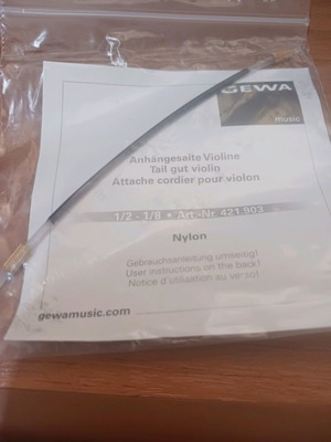 Tail Gut Adjuster Nylon for Violin 1/2 1/8 Gewa New