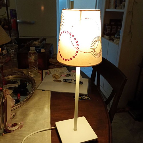 Metal table lamp like new, height 0.46 m