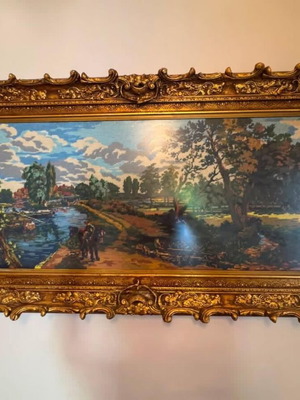 Gobelin embroidery large textile painting like new, 120 x 70 cm