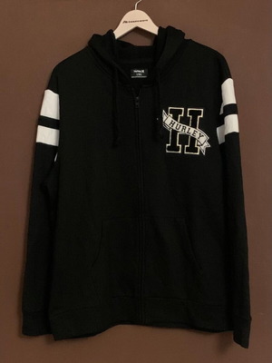 Hurley Zip Hoodie Sweatshirt men’s like new, size large, black
