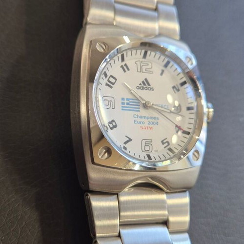 Adidas Euro 2004 Champions wristwatch, silver, 5ATM