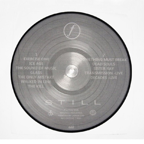 Joy Division Still Picture Disc vinyl near mint, Made in Japan
