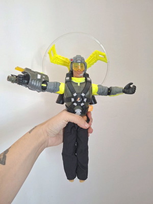 Action Man 2003 figure used, Air Patrol Flying Helicopter 12”