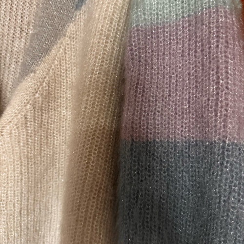 Oversized cardigan multicolor with shiny knit like new