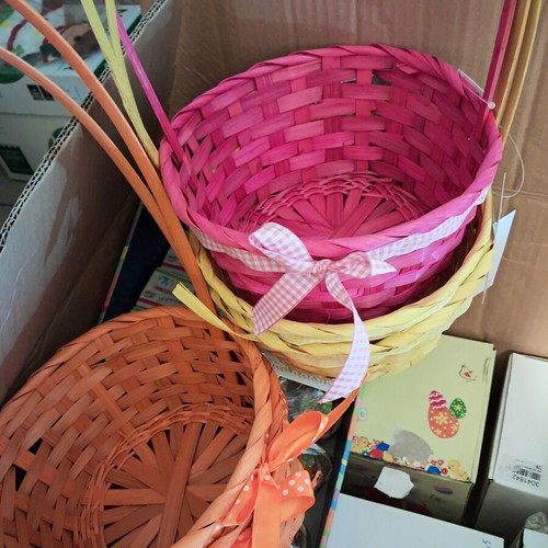 Bamboo baskets set of 5, new