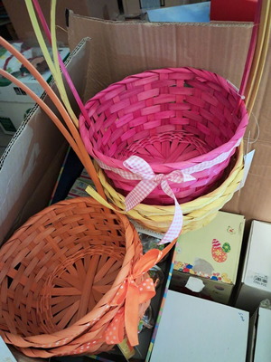 Bamboo baskets set of 5, new