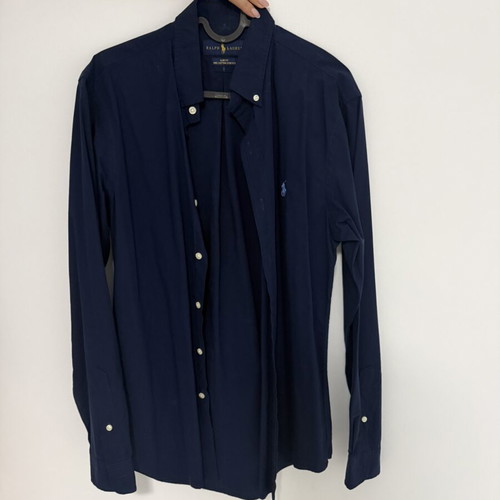 Ralph Lauren Blue Black Shirt Size Small Slim Fit Like New