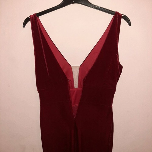 BSB velvet dress burgundy like new with back slit M-L
