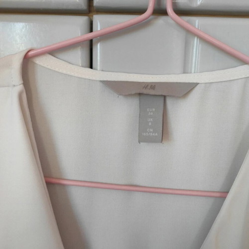 H&M Sleeveless Blouse Used, White, Size S