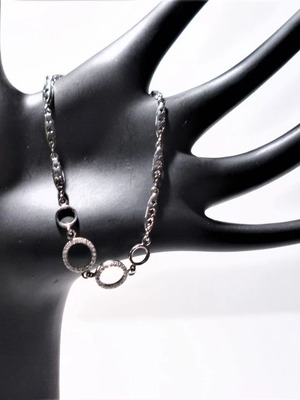 Fashion ασημένιο 925 βραχιόλι με κρυστάλλους καινούργιο