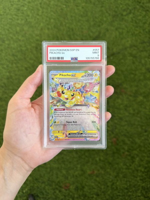 Pikachu ex Surging Sparks PSA 9 Pokemon card