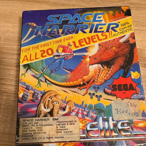 Space Harrier Vintage Big Box IBM PC Game used