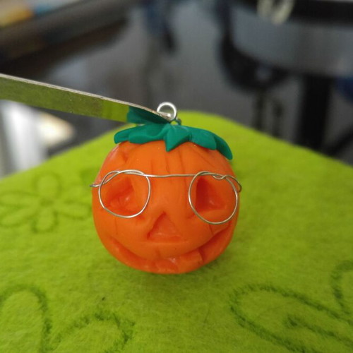 Jack o' Lantern polymer clay charms new